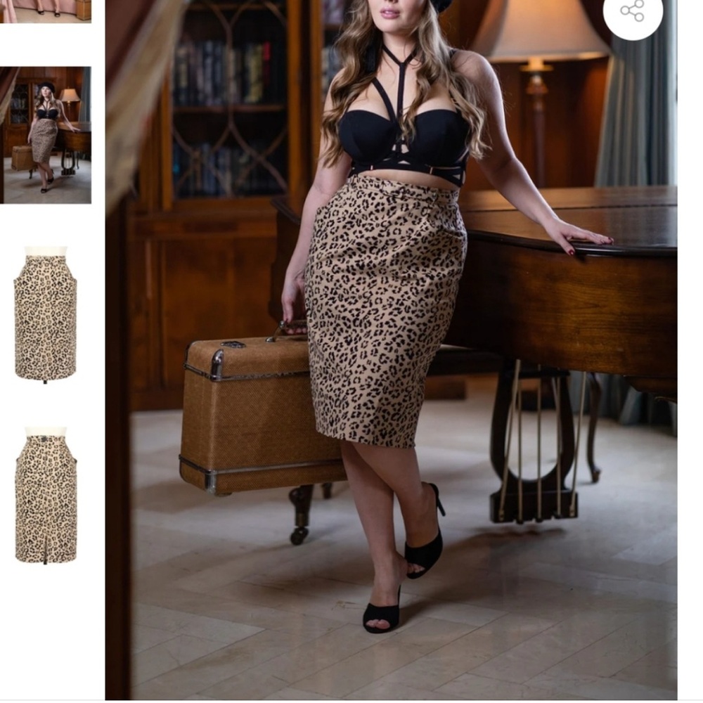 Trashy Diva Caramel Cat Pencil skirt with pockets